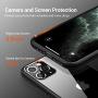 TORRAS Diamonds Clear iPhone 11 Pro Case, [10X Anti-Yellowing] [Shock Absorption] Thin Slim Fit Shockproof Hard PC Back & Soft TPU Bumper Phone Cover Designed for iPhone 11 Pro Cases, Matte Black