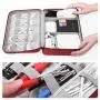 Portable Electronic Organizer Travel Accessories Cable Bag Universal Cord Storage Case Carrying for Charging Cable, Cell Phone, Power Bank,Mini Tablet(Red) Portable Electronic Organizer Travel Accessories Cable Bag Universal Cord Storage Case Carrying for Charging Cable, Cell Phone, Power Bank,Mini Tablet(Red)