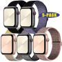Esroyita 5 Pack Sport Band Compatible with Apple Watch 38mm 40mm 42mm 44mm,Soft Lightweight Breathable Adjustment Sport Wrist Strap Compatible with IWatch Series5/4/3/2/1