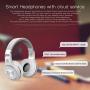 Bluedio Bluetooth 5.0 Headphones Over Ear, Wireless and Wired Bluetooth On-Ear Stereo Earphones Noise Cancelling Headsets with Microphone, Line-in/Line-Out/Amazon Web Service/Voice Contrl (White)