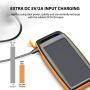 Solar Charger RAVPower 15000mAh Outdoor Portable Charger Solar Power Bank Dual USB External Battery Pack Power Pack with Flashlight (IPX4 Splashproof, Dustproof, Solar Panel Charging, DC5V/2A Input)
