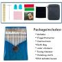 EastRock Kalimba 17 Keys Thumb Piano, Portable Finger Piano Gifts with EVA Waterproof Hard Protective Case, Professional Acoustic Finger Thumb Piano Music Gift for Kids Adult Beginners (Blue)