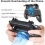 COOBILE Gaming Grip with Portable Charger Cooling Fan,for PUBG Mobile Controller L1R1 Mobile Game Trigger Joystick for 4-6.5" Phone (Upgraded Version 2000mAh)