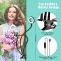 Selfie Ring Light with Cell Phone Holder for iPhone Beauty Lamp Compatible with iPhone&Android Fill Light for Live Stream Makeup LED Circle Light ARO De Luz para Maquillaje 4 Light Mode&10 Level USB