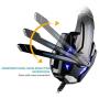 Ameryah Gaming Headset Gamer 3. 5mm Game Gaming Headphone Headset Earphone with Mic LED Light for Laptop Tablet / PS4 / Mobile Phones