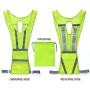 VIZPET Reflective Running Vest Led Safety Vest with Adjustable Waist & Large Pocket Night Light High Visibility for Jogging Biking Motorcycle Walking