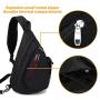 KAKA Small Sling Bag For Slim Figure, Crossbody Backpack Canvas Waterproof Daypack Casual One Shoulder Bag Traveling Hiking Camping for Teens Men and Women (smaller one)