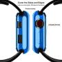 Mastten 2-Pack 38mm Case Compatible for Apple Watch Screen Protector, Full Protective Case TPU HD Ultra-Thin Cover Compatible for iWatch Series 3 2 1, Blue, Clear