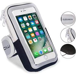 GLBSUNION Multifunctional Outdoor Sports Armband Sweatproof Running Armbag Casual Arm Package Bag Gym Fitness Cell Phone Bag Key Holder for iPhone X 8 7Plus 6sPlus Samsung Galaxy Note 5 4 S8 S7 Edge