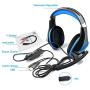 GM-1 Gaming Headset for New Xbox One PS4 PC Tablet Cellphone, Stereo LED Backlit Headphone with Mic by AFUNTA (Blue-2)