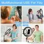 12 Ring Light Kit, LED Beauty Light with 62 Selfie Stand & Cell Phone Mount, Dimmable LED Lamp for Makeup Video Photography Vlogging Blogging Portrait 12 Ring Light Kit, LED Beauty Light with 62 Selfie Stand & Cell Phone Mount, Dimmable LED Lamp for Makeup Video Photography Vlogging Blogging Portrait