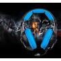 Gaming Headset with Mic Volume Control LED Light, Yanni Sades SA806 3.5mm Wired Computer Over Ear Stereo Headphones for PC MAC Notebook Desktop Gamers Smart Phones Mobiles(Black Blue)