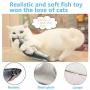 Electric Cat Kicker Fish Toy, Realistic Moving Fish Cat Toy, 11" Interactive Plush Simulation Flopping Fish, Motion Kitten Toy, Wiggle Fish Catnip Toys, Fun Toy for Indoor Cat Kitty Exercise