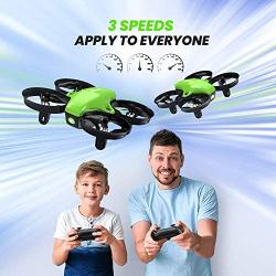 Potensic Upgraded A20 Mini Drone Easy to Fly Even to Kids and Beginners, RC Helicopter Quadcopter with Auto Hovering, Headless Mode, Extra Batteries and Remote Control-Green