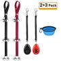 Kytely 2 Pack Dog Doorbell Adjustable Dog Bell, Puppy Bells Potty Training Bells with 2 Dog Training Clickers and One Collapsible Dog Bowl for Door Knob, Dog Training, Housebreaking