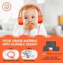 ONTA gorsun Foldable On Ear Audio Adjustable Lightweight Headphone for chlidren Cellphones Smartphones iPhone Laptop Computer Mp3/4 Earphones (Orange)