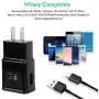 Adaptive Fast Wall Charger with USB C Cable Kit Compatible with Samsung Galaxy S9 S8 S10 S10e S8/9/10Plus Note 8/9 Active, LG G6 G5 V30 V20, Google Pixel 2 Nexus 5X 6p and More