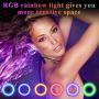 Ring Light with Tripod Stand and Phone Holder,Uhans Cell Phone Tripod with 10 Inch RGB LED Colors Circle Light for Makeup Photography Video Shooting TIK Tok Lights Compatible with Almost Smartphone
