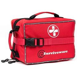 Surviveware Large First Aid Kit & Added Mini Kit for Trucks, Car, Camping and Outdoor Preparedness