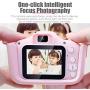 2020 Kids Digital Camera for Girls Boys, HD 2.0 Inches Screen Child Selfie Video Camera Camcorder Toys Gift for 3 4 5 6 7 8 9 10 Years Old Starter Children with Soft Silicone Cute Cat Case, Pink, Blue