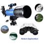 MaxUSee 70mm Refractor Telescope + 8X21 Compact HD Binoculars for Kids and Astronomy Beginners, Travel Scope for Moon Stars Viewing Bird Watching Sightseeing