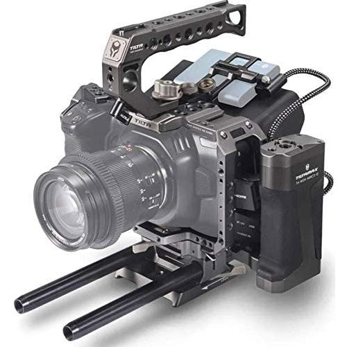 Tilta Camera Cage TA-T01-A-G BMPCC 4K 6K Blackmagic Pocket Cinema Camera 6K Rig Gray (Tactical Kit)