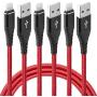 Lightning Cable 3ft, CyvenSmart 3Pack 3Foot iPhone Charger Cables, Nylon Braided Data Sync iPhone USB Charging Cable Cord for iPhone 11/11 Pro / 11 Pro Max/XS/XS Max/XR/X / 8, iPad Mini.