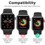 LK [2 Pack] Tempered Glass Case for Apple Watch 38mm Series 3/2/1 Built-in Tempered Glass Screen Protector, Hard PC Protector Cover for iWatch 38mm (Clear)