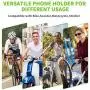 Newppon Bike & Motorcycle Phone Mount :360° Rotation Adjustable Bicycle Handlebar Rack Cell Phone Holder for Scooter Stroller Compatible iPhone 11 Pro Max SE X Xs Xr 8 7 6 Plus Samsung Galaxy Nexus