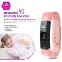 Kids Fitness Tracker for Kids Activity Tracker - Smart Watch for Android Phones iOS Digital Watch Smart Step Calorie Counter Sleep Monitor Exercise Pedometer Alarm Clock (2Bands-ExtraPinkBand)