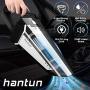Car Vacuum, Hantun Portable Handheld Auto Vacuum Cleaner for Car, 6000Pa Powerful Suction Lightweight Automatic Car Vacuum with 2 HEPA Filters, for Wet and Dry Cleaning, Black