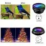Phone Camera Lens Kit, 9 in 1 Zoom Universal Telephoto Lens+198° Fisheye lens + 0.36 Super Wide Angle Lens + 0.63X Wide Lens +20X Macro Lens + 15X Macro Lens + CPL + Kaleidoscope Lens + Starburst Lens
