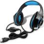 GM-1 Headphones Compatible PS4 Pro PC Tablet Cellphone,AFUNTA Stereo LED Backlit Gaming Headset with Mic-Blue