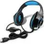 GM-1 Headphones Compatible PS4 Pro PC Tablet Cellphone,AFUNTA Stereo LED Backlit Gaming Headset with Mic-Blue