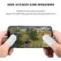Newseego Mobile Game Controller Finger Sleeve Sets [6 Pack], Anti-Sweat Breathable Full Touch Screen Sensitive Shoot Aim Joysticks Finger Set for PUBG/Knives Out/Rules of Survival-White