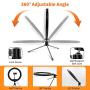 EMIUP 10 inch Selfie Ring Light with Tripod Stand & Cell Phone Holder for Live Stream/Makeup, Mini Led Camera Ringlight for YouTube Video/Photography Compatible with iPhone Android,3 Light Modes