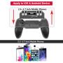 ESTORM PUBG Mobile Game Controller-2 in 1 Gaming Grip,L2R2 Sensitive Trigger Buttons and Joystick for Shooting/Sight/Probe,Back Phone Holder(Black)