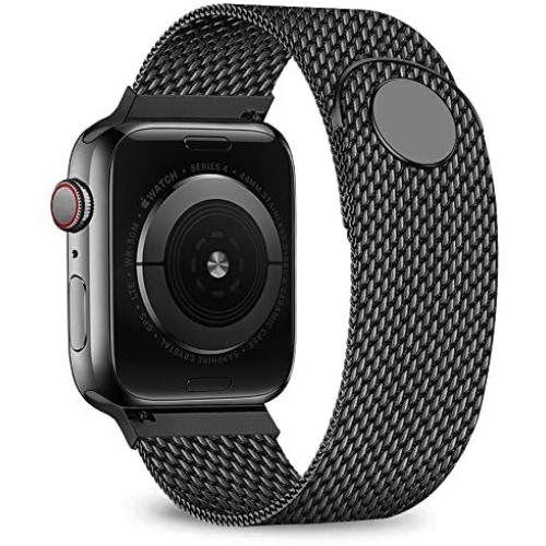 jwacct Compatible for Apple Watch Band 38mm 40mm 42mm 44mm, Adjustable Stainless Steel Mesh Wristband Sport Loop for iWatch Series 5 4 3 2 1