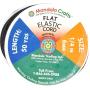 Mandala Crafts Flat Elastic Band, Braided Stretch Strap Cord Roll for Sewing and Crafting; 1/4 inch 6mm 50 Yards Black