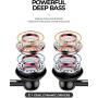 Wired Earbuds Headphones with Microphone, Extra Bass with 13.6mm PET+PU Drivers, Comfortable Lightweight Earphones with Volume Control, 3.5mm in Ear Headphones for Laptop/Smartphone/PC