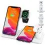Wireless Charger,4 in 1 Wireless Charging Station Compatible for iPhone SE 2020/11/11 Pro Max/XR/XS Max/Xs/X,Wireless Charger Stand for iWatch 5/Airpods Pro,for Samsung S20/S10(No AC Adapter)