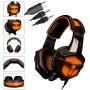 SADES 921S 3.5mm Plug Over Ear Wired Stereo Headset Gaming Earphone Bass Noise Canceling Isolating Headphones with Mic for PC Gamer Tablet Laptops Mobile Phone MP3 MP4