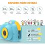 VanTop Junior K5 Kids Camera, 1080P HD Mini Video Camera for Children W/ 32GB Memory Card, 8mp Selfie Len, 2" IPS Screen, Card Reader, Carrying Bag, Cartoon Sticker, Lanyard