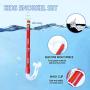 Kids Snorkel Set Junior Snorkeling Gear Kids Silicone Scuba Diving Snorkeling Glasses Set Semi-Dry Snorkel Equipment for Boys and Girls Age from 4-8 Years Old