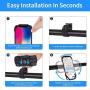 Bike Phone Mount, 360° Detachable Rotatable Bicycle & Motorcycle Cell Phone Holder Adjustable Handlebar Cradle fit iPhone 11 Pro Max/X/XS MAX/XR/8/8 Plus, Samsung 4.0"~6.5" by WESTRICHE (Black)