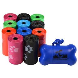 Downtown Pet Supply Dog Pet Waste Poop Bags with Leash Clip and Bag Dispenser - 180, 220, 500, 700, 880, 960, 2200 Bags