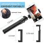 Phone Tripod,Shengsite Portable and Extendable Camera Tripod Stand with Wireless Remote 360°Rotating Adjustable Flexible Cell Phone Tripod Compatible with iPhone, Android Phone, Camera, Sports Camera
