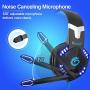 VersionTECH. G2000 Pro Gaming Headset PS4 Xbox One Wired Headphones with 3D Surround Sound, HD Microphone, Volume Control, LED Lights, Compatible with Playstation 4, Xbox 1, NS, PC Mac Computer (Blue)
