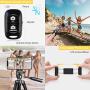 Phone Tripod, Torjim 50-inch Extendable and Lightweight Aluminum Tripod Stand with Bluetooth Remote Shutter, Phone Clip, Portable Travel Tripod for Photography, Video Recording, Vlogging, and More