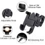 PROMEND Bike Phone Mount Holder, Aluminium Bicycle & Motorcycle Phone Holder Adjustable, Anti Slip Bike Electrical Device Mounts for iPhone Xs Max, XR, 6 Plus, Galaxy S9, S8 etc.